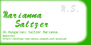 marianna saltzer business card